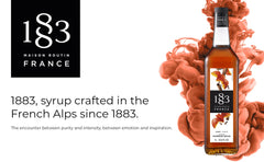 1883 MAISON ROUTIN pumpkin spice syrup added to latte creating creamy aromatic flavor benefit
