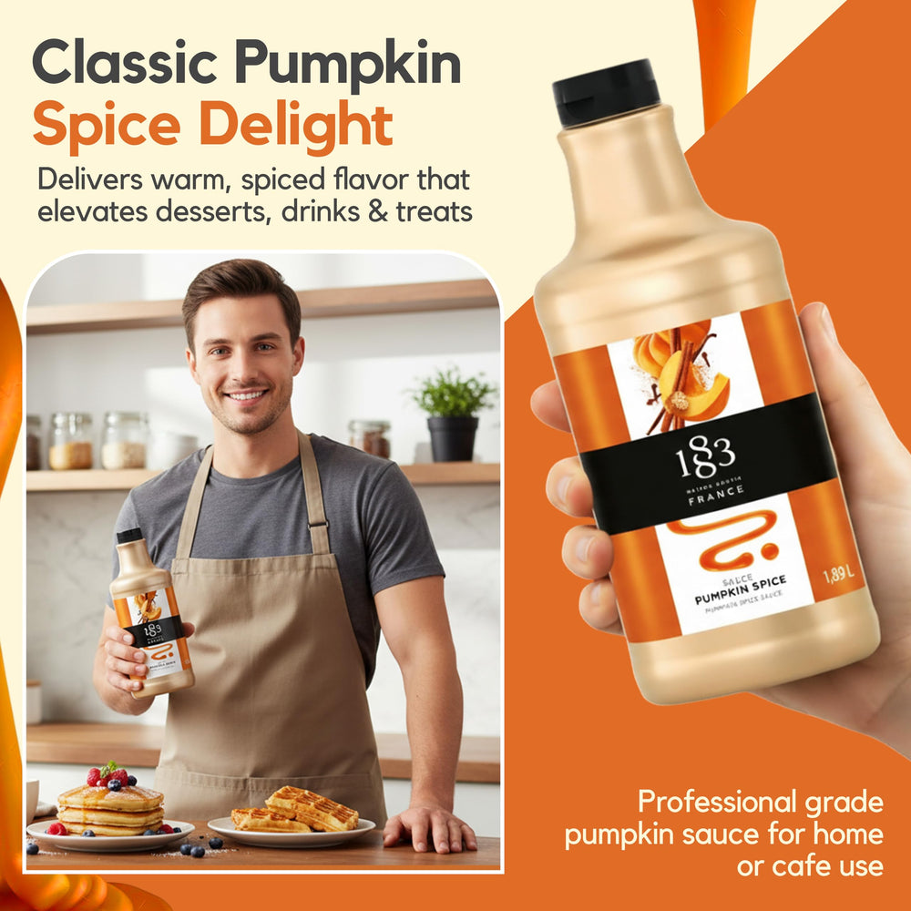 1883 Maison Routin sauce pouring in stream demonstrating smooth consistency benefit