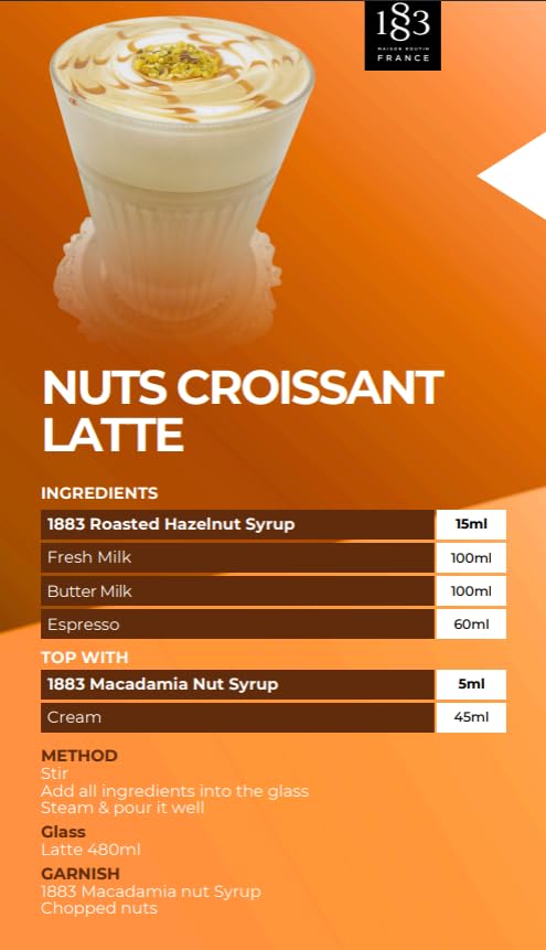 1883 Maison Routin used in a latte showing rich nutty flavor enhancing coffee
