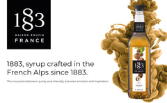 1883 Maison Routin syrup pouring detail demonstrating smooth texture and easy dosing
