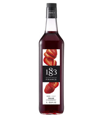 1883 MAISON ROUTIN glass bottle front view showing premium strawberry syrup