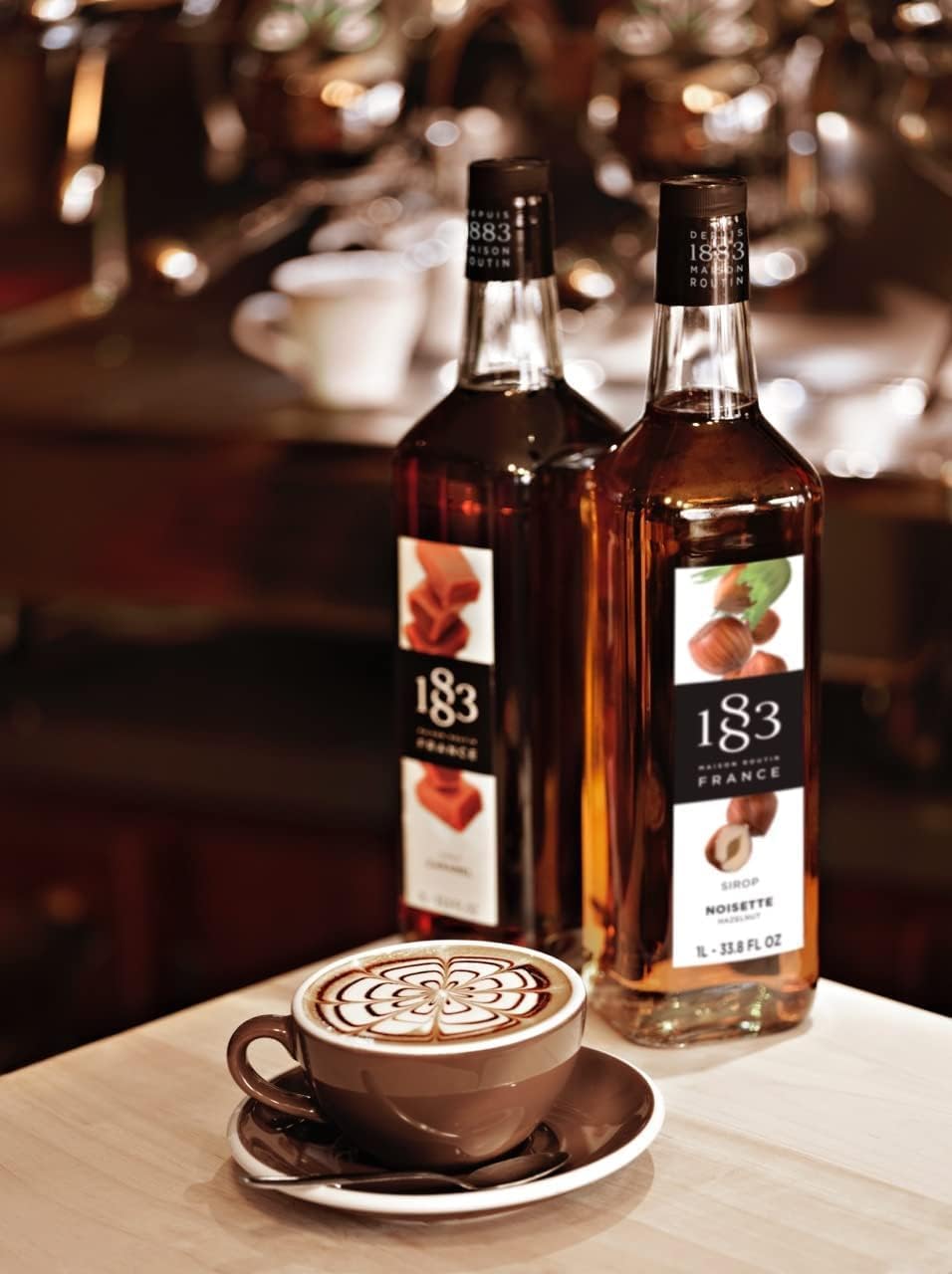 1883 Maison Routin syrup texture close-up demonstrating smooth mixability