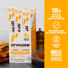 1st Phorm individually wrapped stick ready to grab for convenient protein