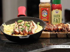 2 Gringos Chupacabra on cooked wings illustrating crisp finish and enhanced wing flavor