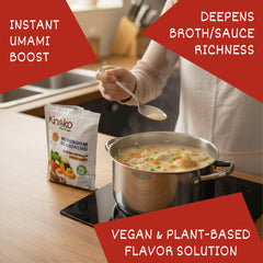 24 VEGAN EAT HEALTHY close-up of powder texture emphasizing fine, concentrated umami