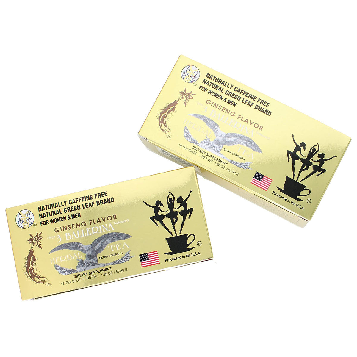 3 Ballerina front packaging showing twin pack and count for easy selection