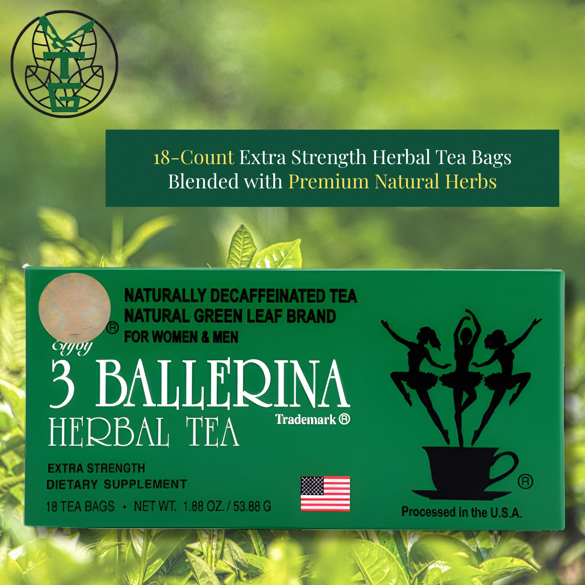 3 Ballerina close-up of single tea bag highlighting stronger flavor