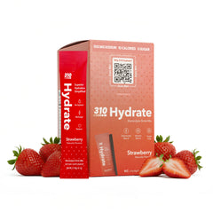 310 Nutrition front packaging showing 15 strawberry sticks and product branding for quick selection