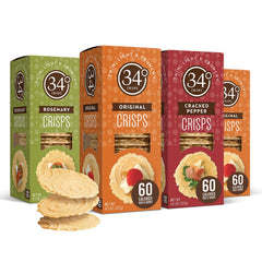 34° front packaging of variety pack showing contents and convenience