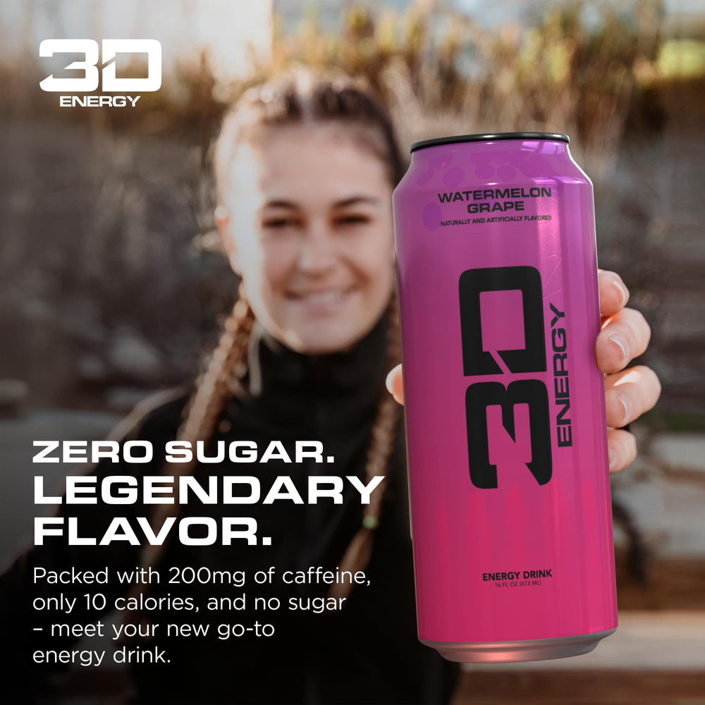 3D Watermelon Grape close-up can texture highlighting crisp carbonation and smooth taste