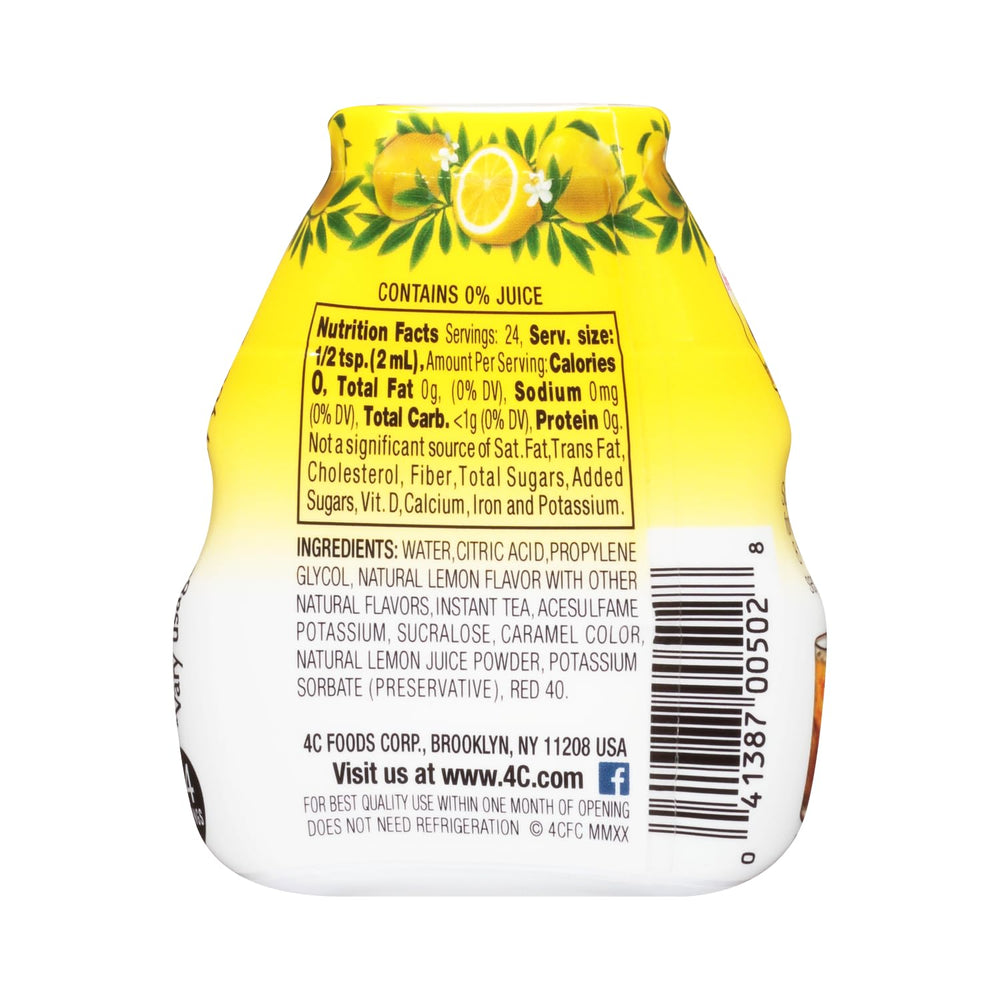 4C drops added to a glass for instant flavored zero-calorie refreshment