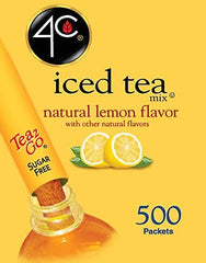 4C lemon tea stix close-up powder texture indicating quick dissolve and consistent flavor