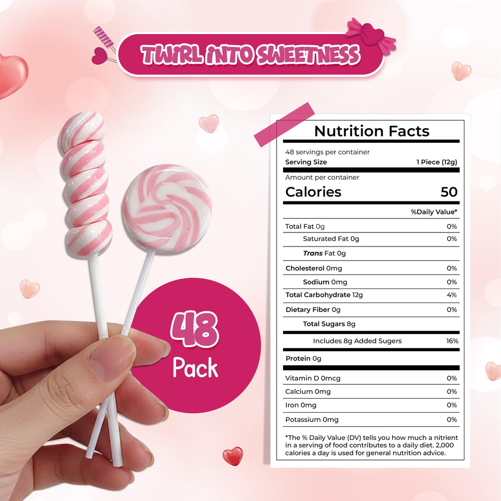 4E's Novelty lollipops styled on a party table adding pink accents to favors