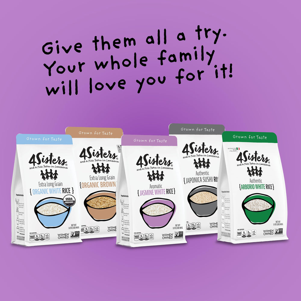 4Sisters rice in airtight container demonstrating storage to preserve freshness