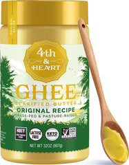 4th & Heart 32 oz jar front view showing label and clean packaging benefit