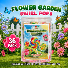 4YoreElves close-up of flower lollipop swirl texture highlighting colorful appeal