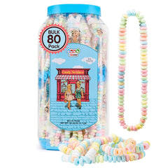 4YoreElves front packaging tub showing bulk candies and reusable handle for easy transport