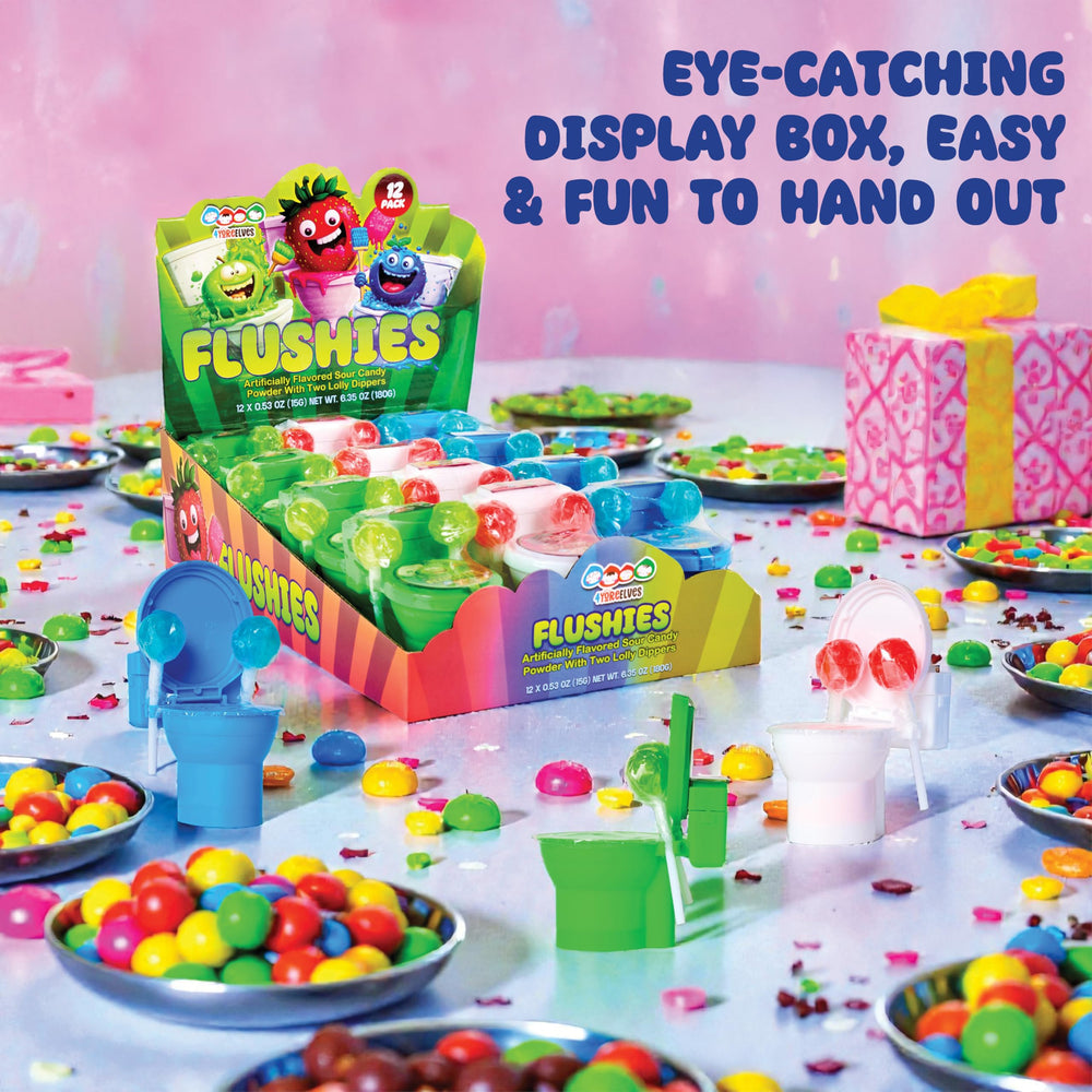 4YoreElves three toilet flavors pink green and blue displayed for choice