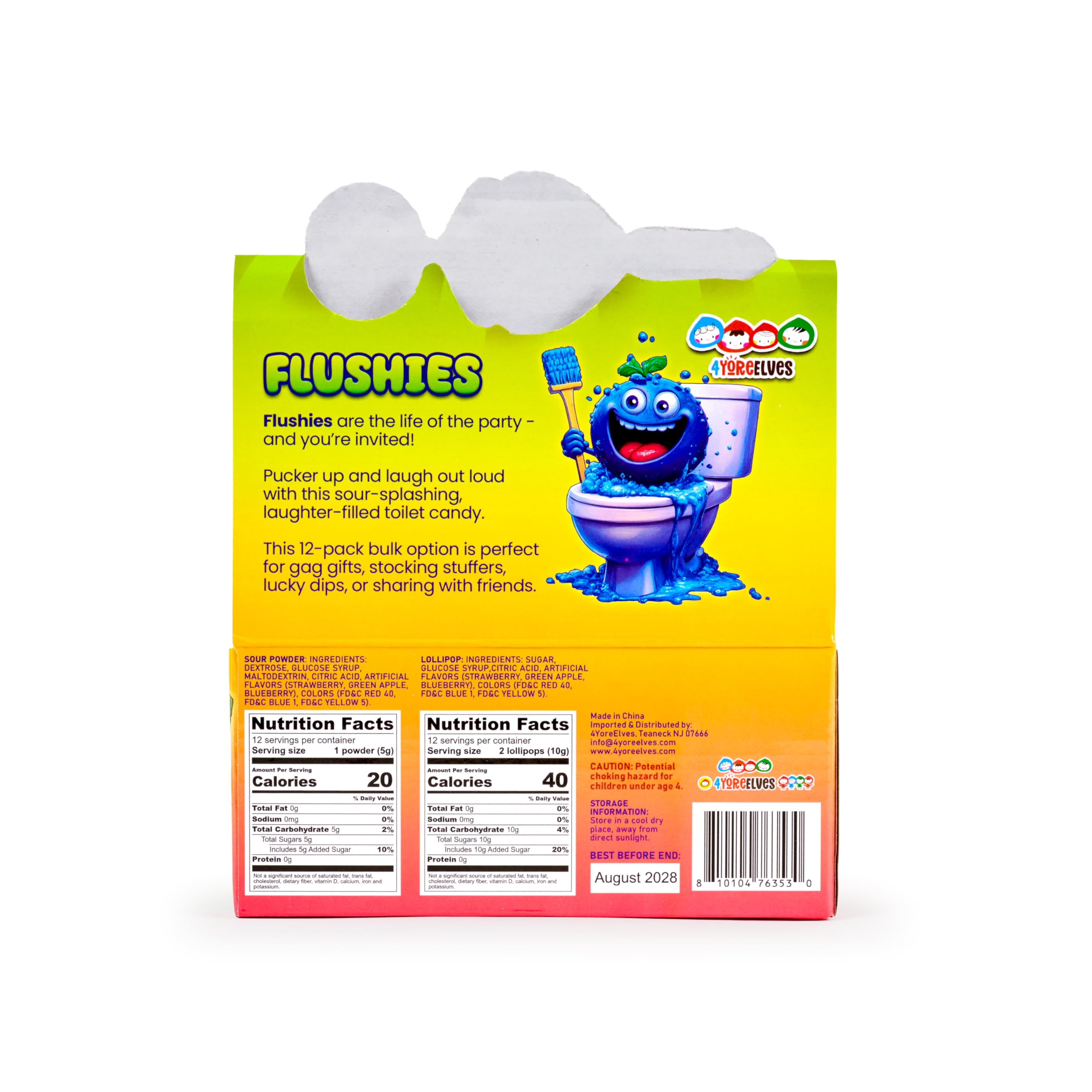 4YoreElves empty mini toilet reused as a small toy after candy is finished