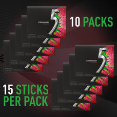 5 Gum close-up of gum texture highlighting bold strawberry taste