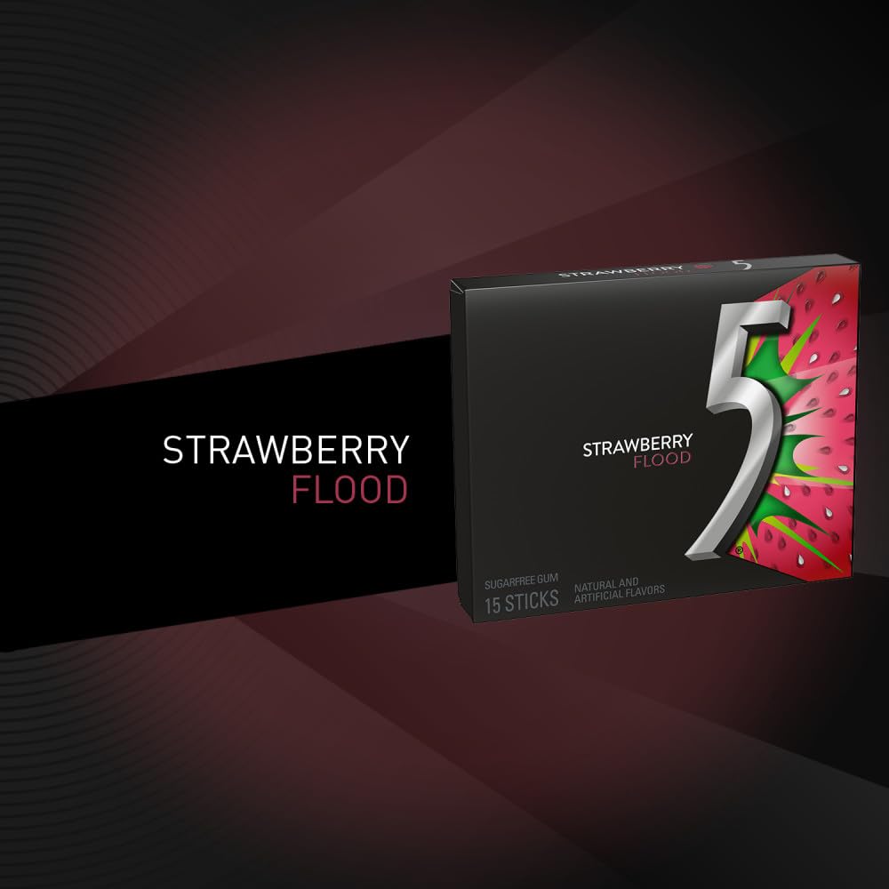 5 Gum open pack with visible sticks and easy-grab convenience