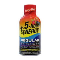 5-hour ENERGY bottle in hand demonstrating compact 2 oz size for portability