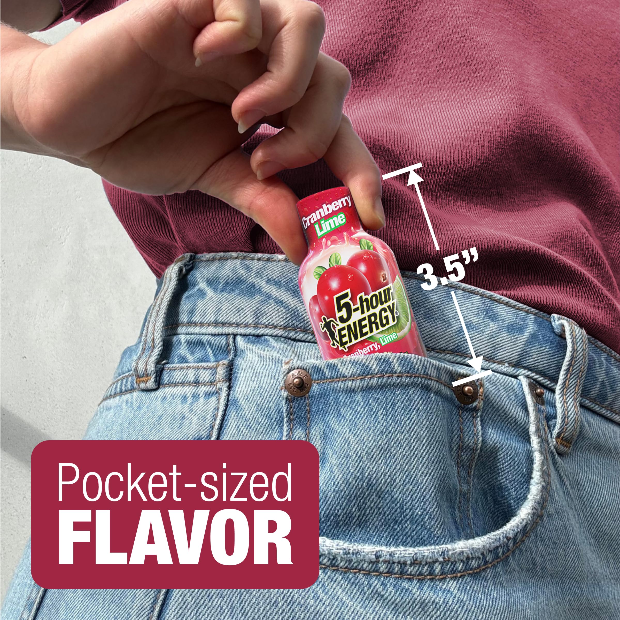 5-hour ENERGY ingredient label close-up listing caffeine, B-vitamins, and amino acids