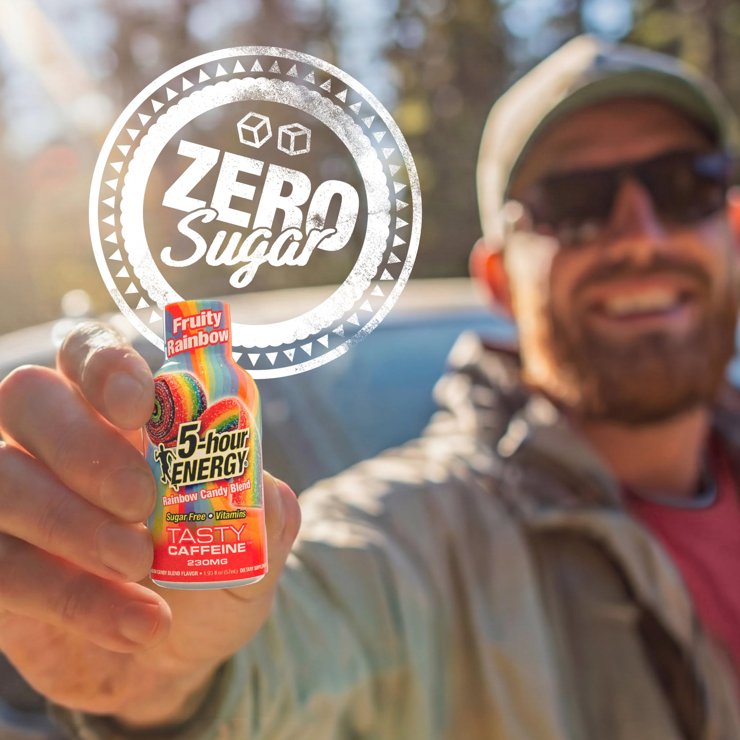 5-hour ENERGY lifestyle shot in car cup holder for travel alertness