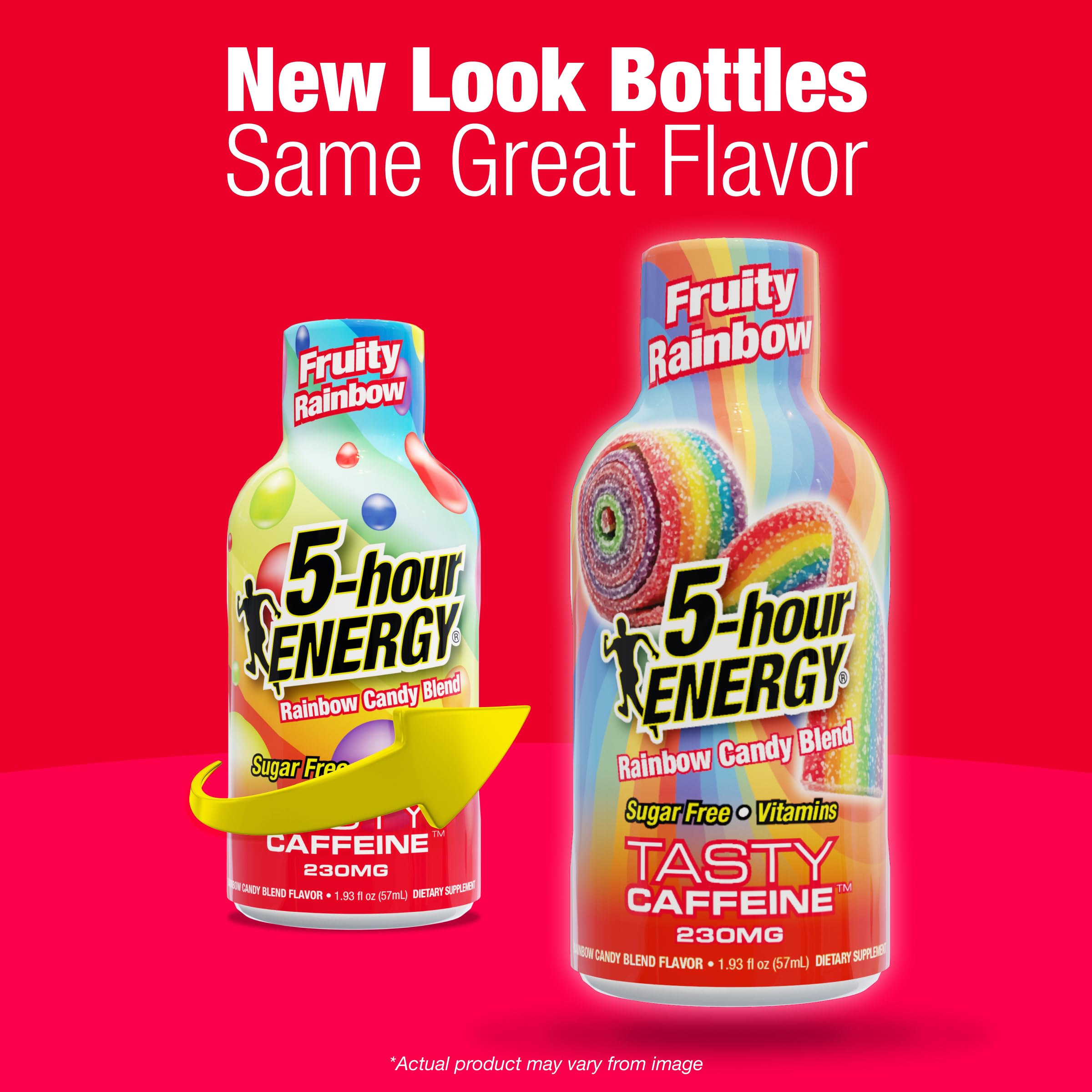 5-hour ENERGY shot with open cap pouring ready-to-drink liquid for quick use benefit