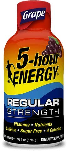 5-hour ENERGY grape shot front packaging showing compact portable energy