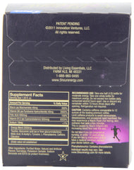 close-up of 5-hour ENERGY grape shot bottle cap and liquid texture highlighting convenient, low-calorie formula