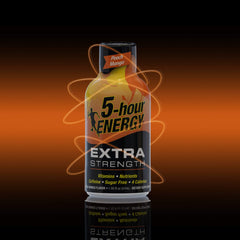 5-hour ENERGY close-up of side label highlighting ingredients and potency benefit