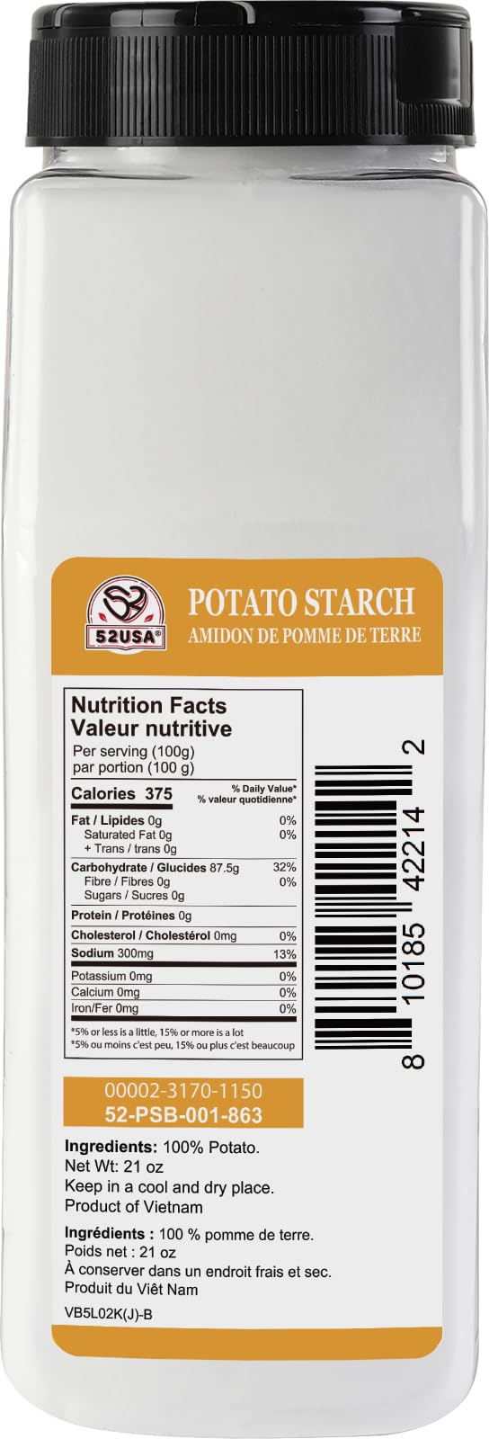52USA potato starch in pantry setting emphasizing versatile pantry staple benefit