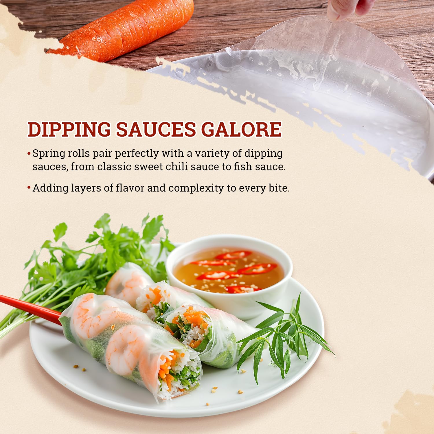 52USA plated fresh spring rolls displaying vibrant fillings and freshness