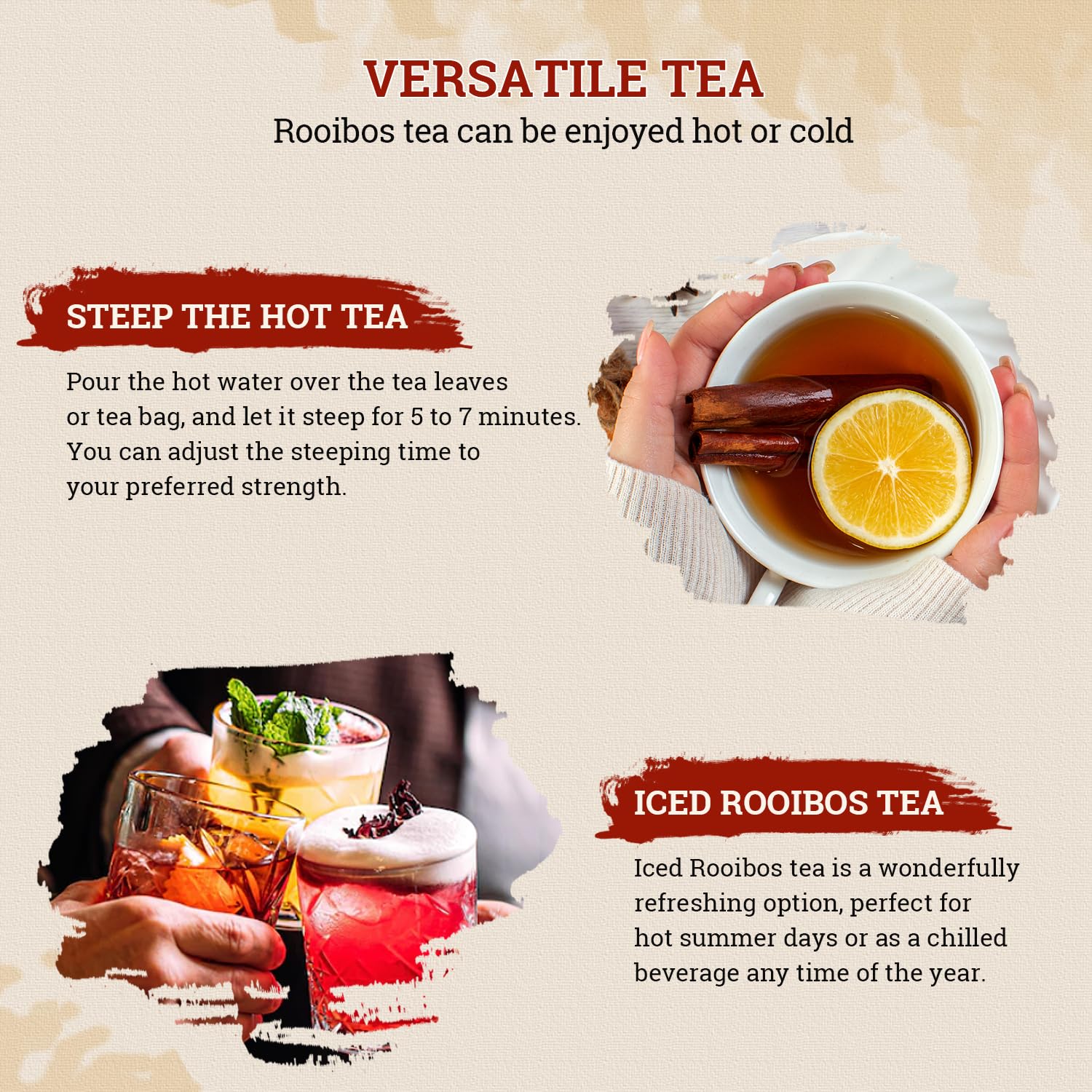 52USA iced tea pitcher with amber rooibos, refreshing cold beverage option