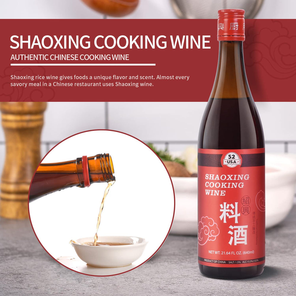 52USA Shaoxing in a kitchen lifestyle scene adding authentic aroma