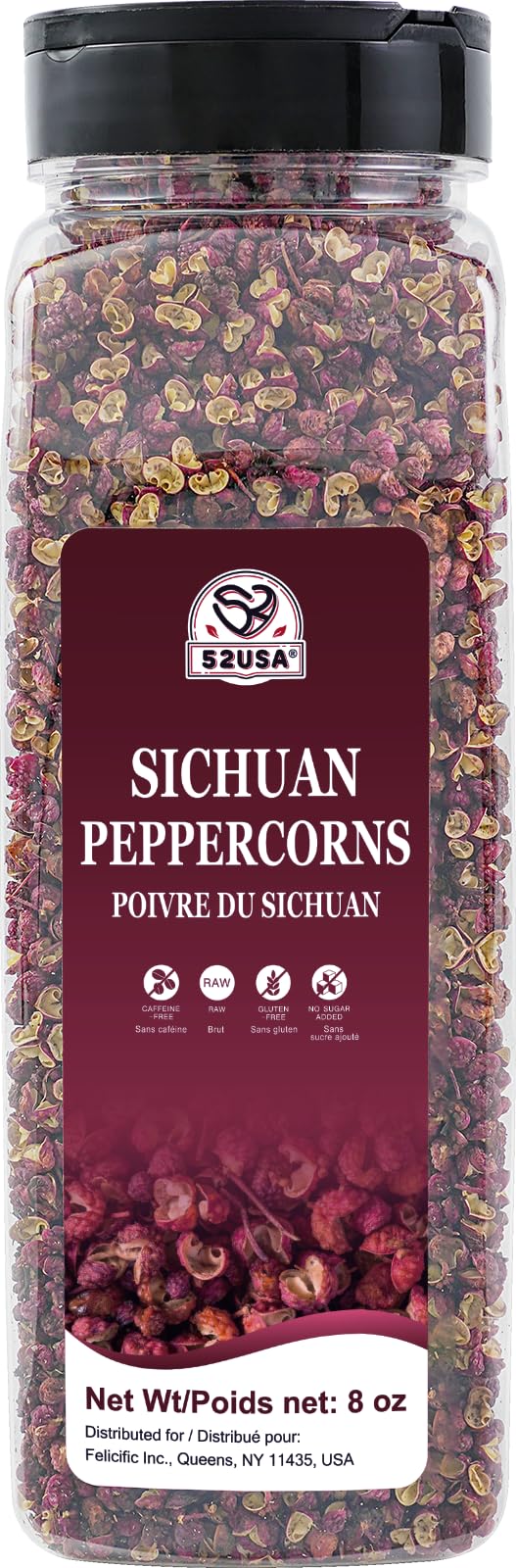 52USA label close-up on bottle, lists natural sun-dried ingredient benefits