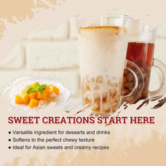 52USA close-up of dry small tapioca pearls texture and uniform size for cooking