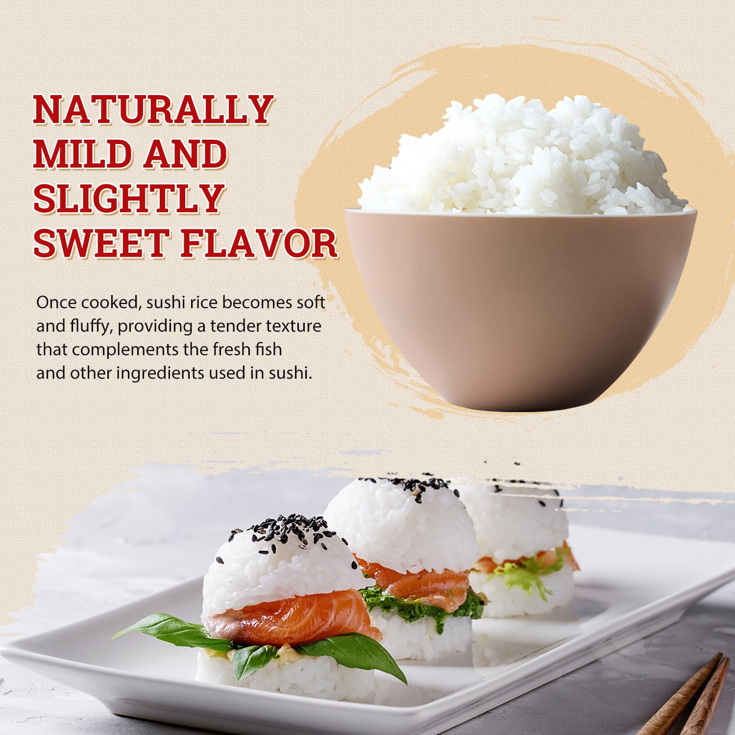52USA plated sushi rolls made with rice showing professional-looking results
