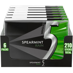 5 Gum spearmint rain front packaging showing slim packs and fresh look