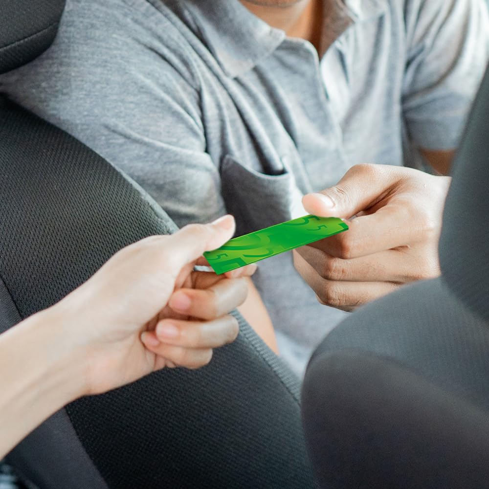 5 Gum spearmint rain stick in hand to show pocket-size convenience