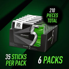 5 Gum spearmint rain open pack with sticks visible for easy access
