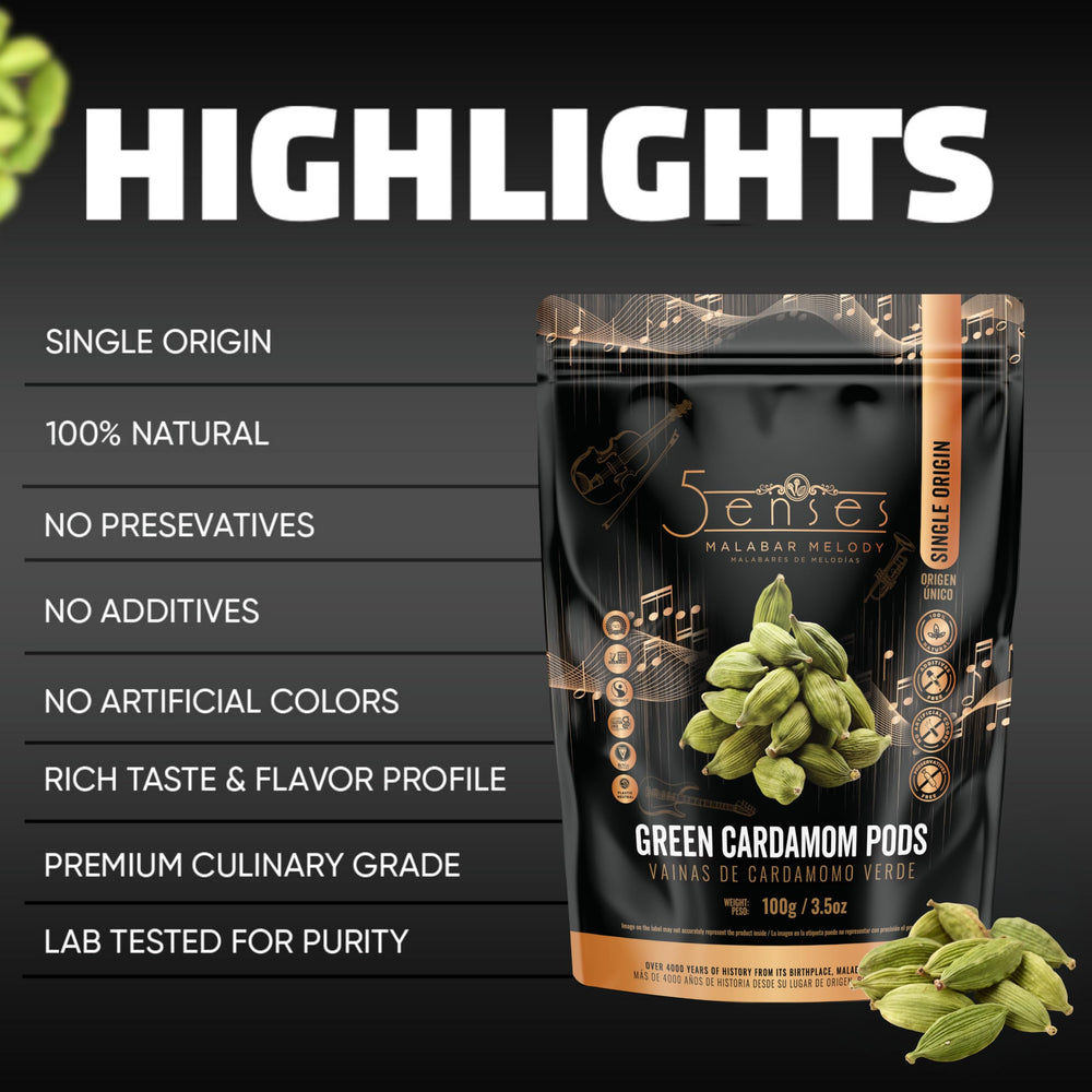 5Senses cardamom used in baking next to cookies illustrating sweet recipes and fragrant lift