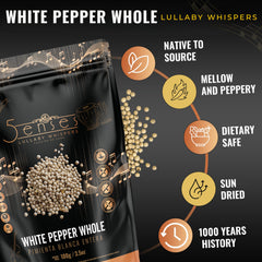 5Senses white peppercorns being poured into a peppermill for fresher aroma