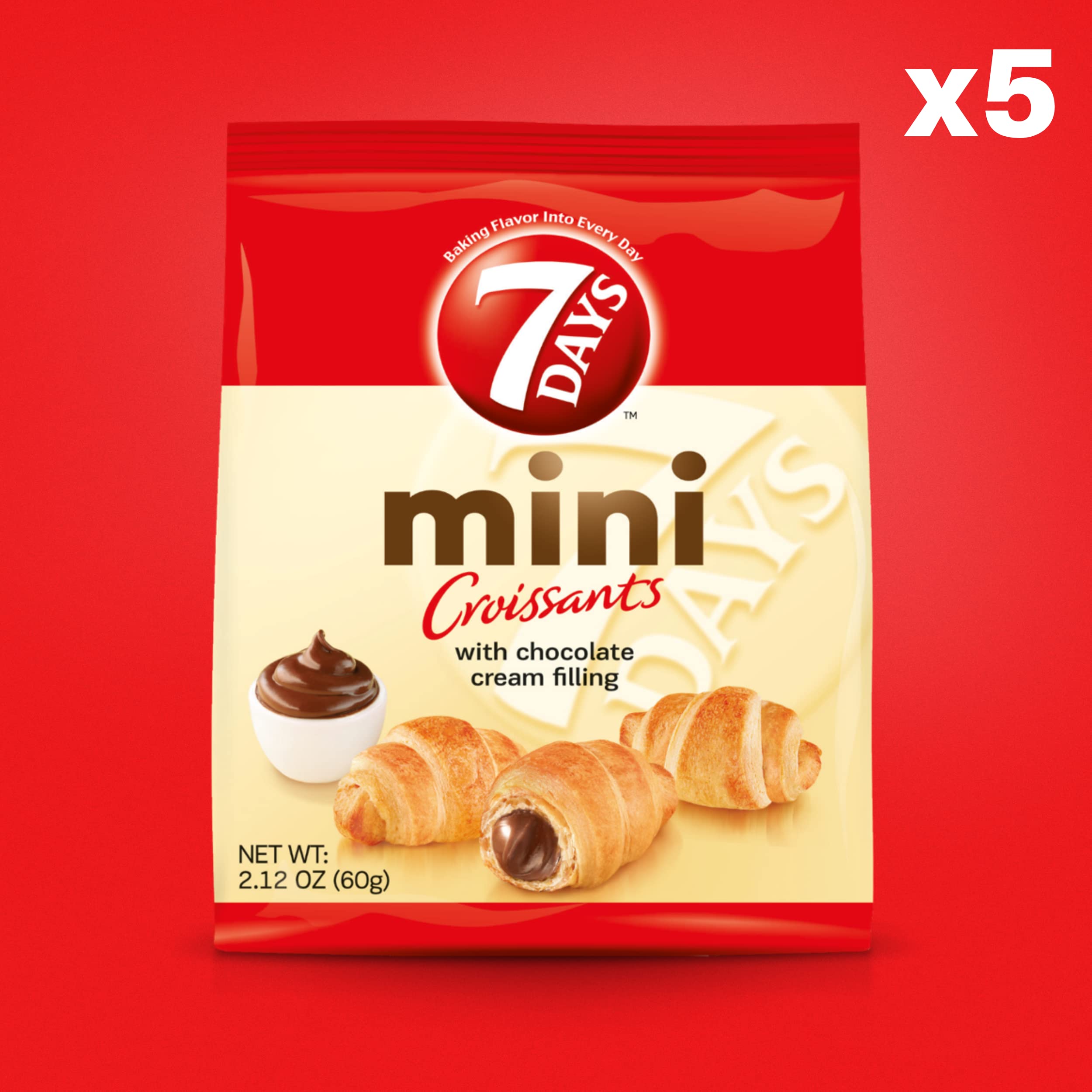 7Days close-up flaky pastry layers highlighting fresh bakery texture