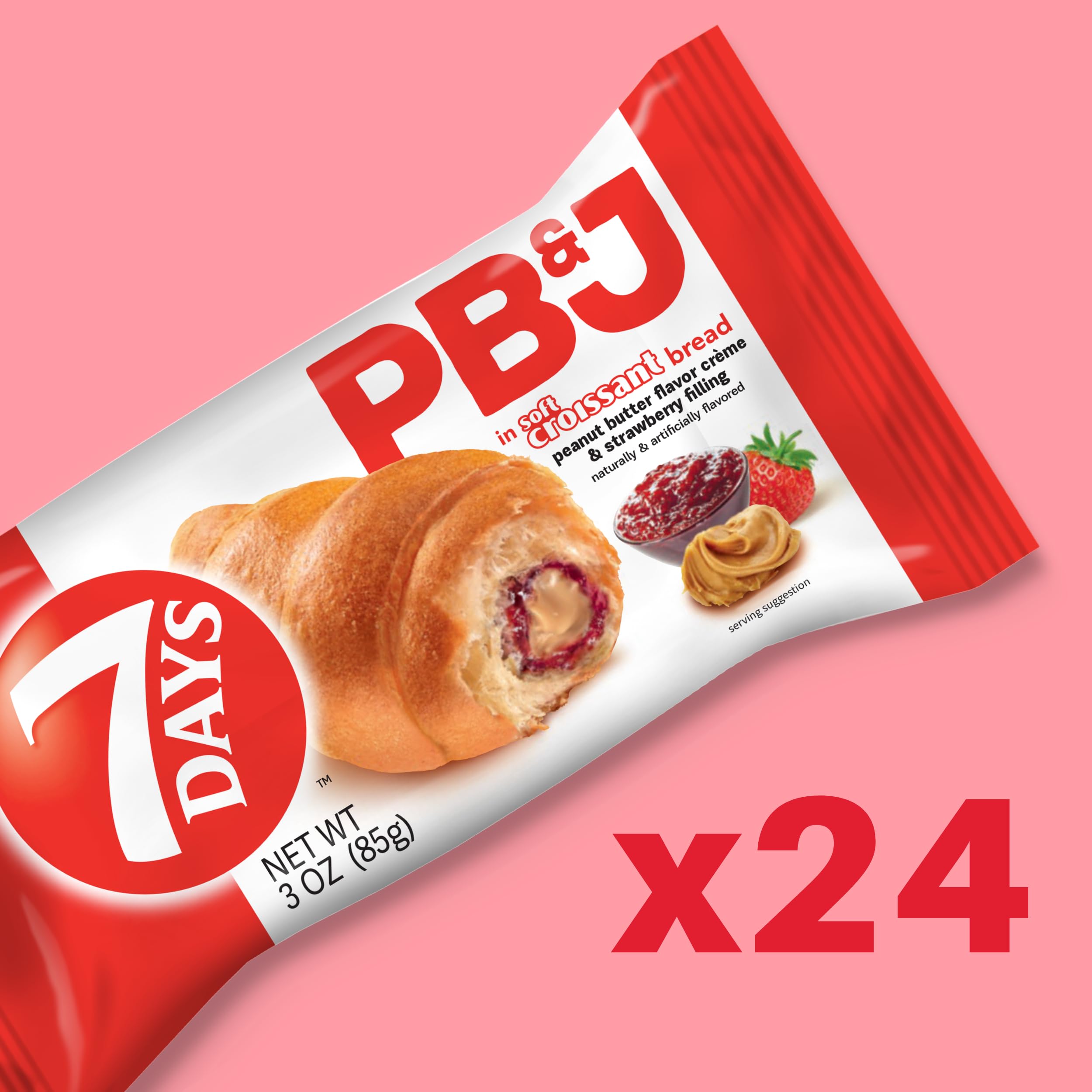 7Days PB&J croissant packed in a lunchbox demonstrating convenience for busy days