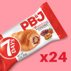 7Days PB&J croissant packed in a lunchbox demonstrating convenience for busy days
