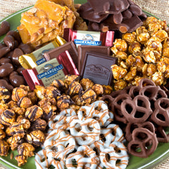 A Gift Inside close-up of hand-popped caramel corn highlighting buttery caramel flavor