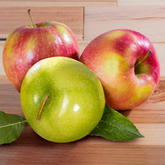 A Gift Inside close-up of Comice pear emphasizing freshness benefit: juicy texture