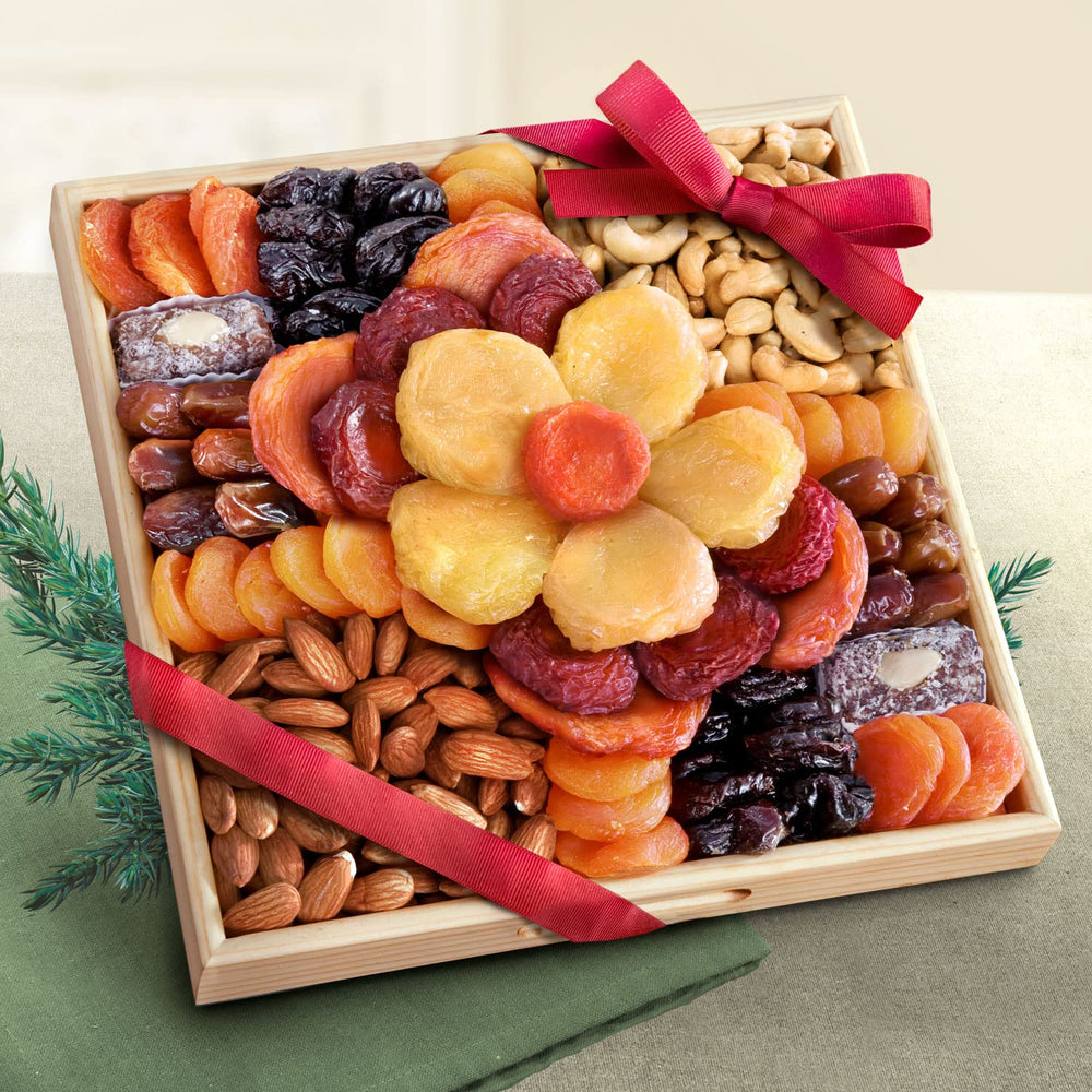 A Gift Inside detail of dried apricots, dates and plums showing natural sweetness benefit